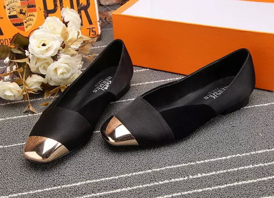 HERMES Shallow mouth flat shoes Women--004